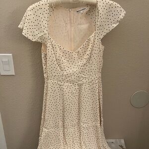 Reformation Polka Dot Cream Dress